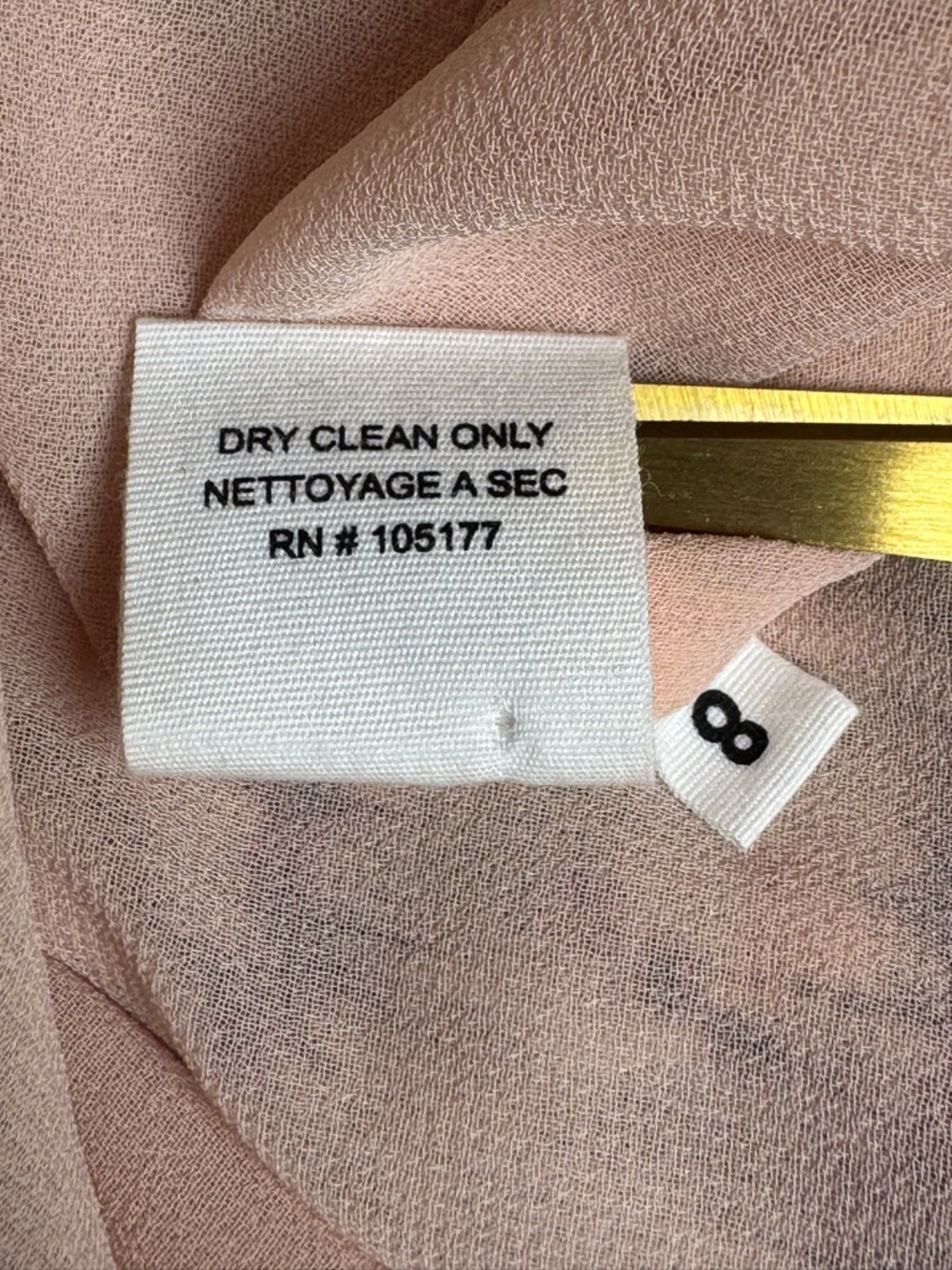 Ulla Johnson Elodie Silk Dress Blush Tie Dye Midi Puff Sleeve Size 8 - Picture 10 of 10